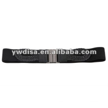 Black Women's Elastic Cinch Belt